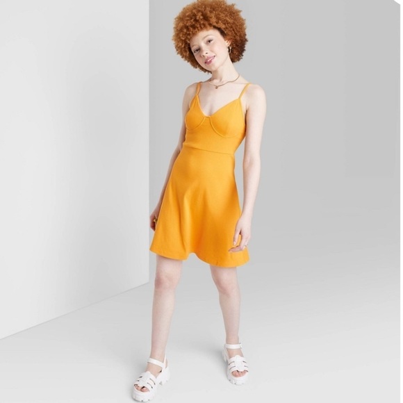 wild fable Dresses & Skirts - NWT Women's Knit Skater Dress - Wild Fable™
Gold Size Large